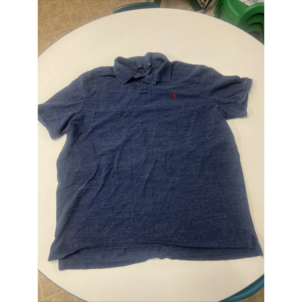 Ralph Lauren Mend Polo Shirt 2XL TTG Blue 100% Cotton Short Sleeve